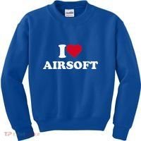 I Love Airsoft I Heart Airsoft Lover Player Kids Sweatshirt thumb 0