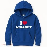 I Love Airsoft I Heart Airsoft Lover Player Kids Hoodie thumb 0
