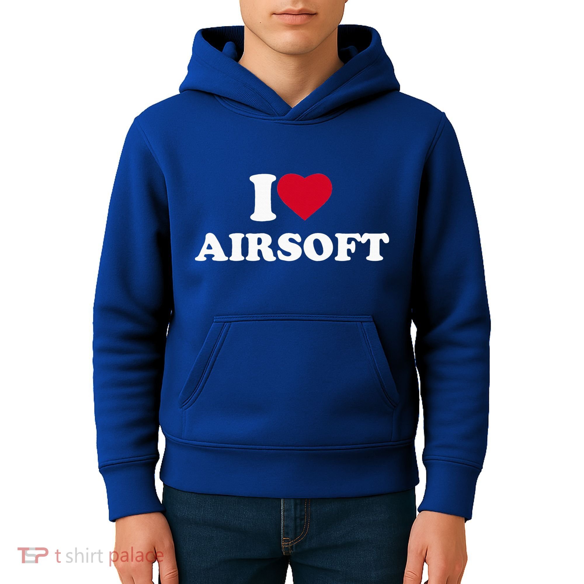 I Love Airsoft I Heart Airsoft Lover Player Kids Hoodie