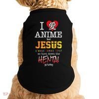 I Love Anime But Jesus Always Comes First Doggie Tank thumb 0