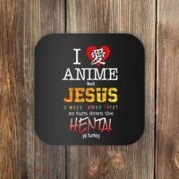 I Love Anime But Jesus Always Comes First Coaster thumb 0