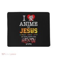 I Love Anime But Jesus Always Comes First Mousepad thumb 0