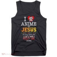 I Love Anime But Jesus Always Comes First Tank Top thumb 0