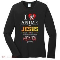 I Love Anime But Jesus Always Comes First Women's Long Sleeve Shirt thumb 0