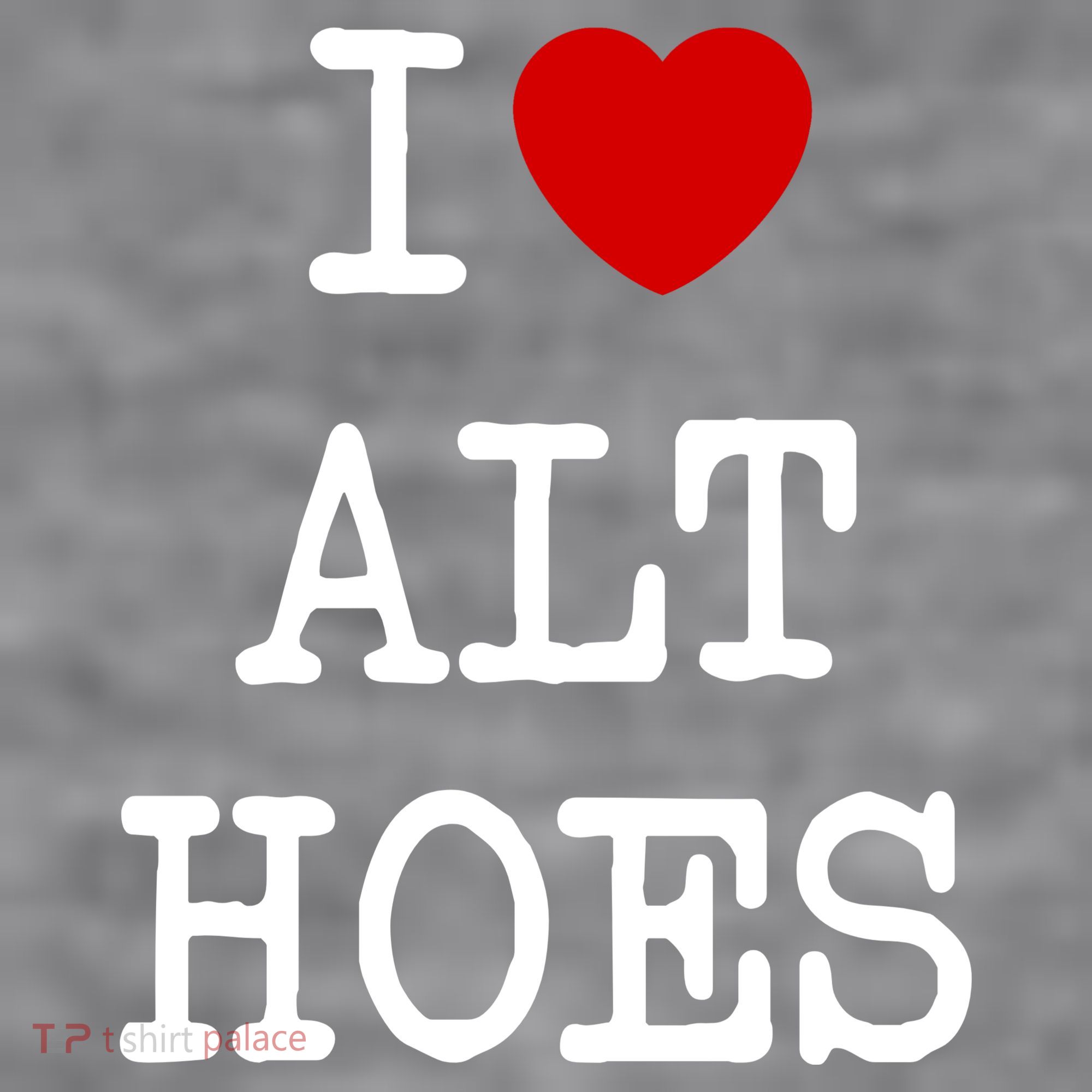 I Love Alt Hoes I Heart Alt Hoes Funny Red Heart Women's Racerback Cropped Tank