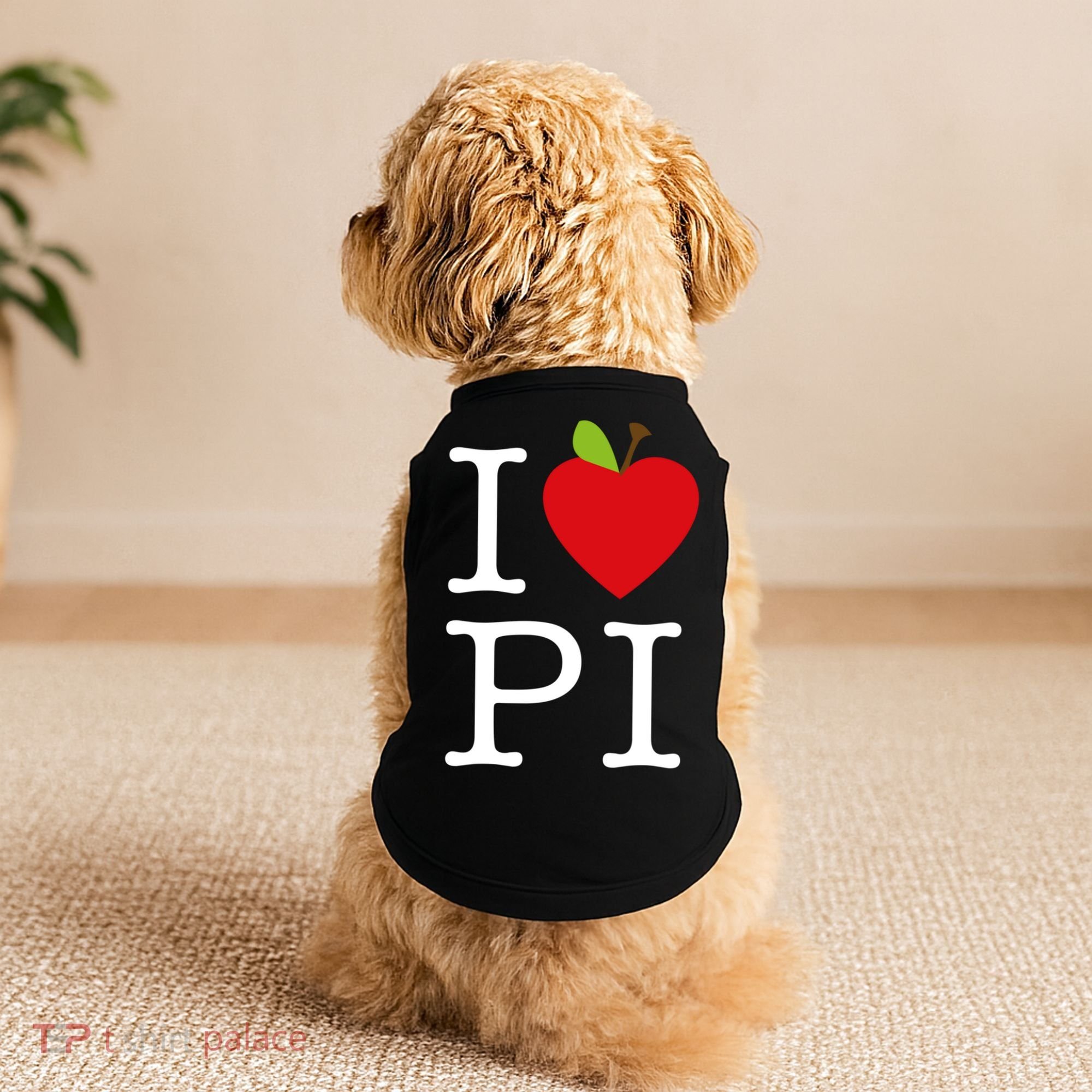 I Love Apple Pi Pie I Funny Math Geeks Gift Doggie Tank