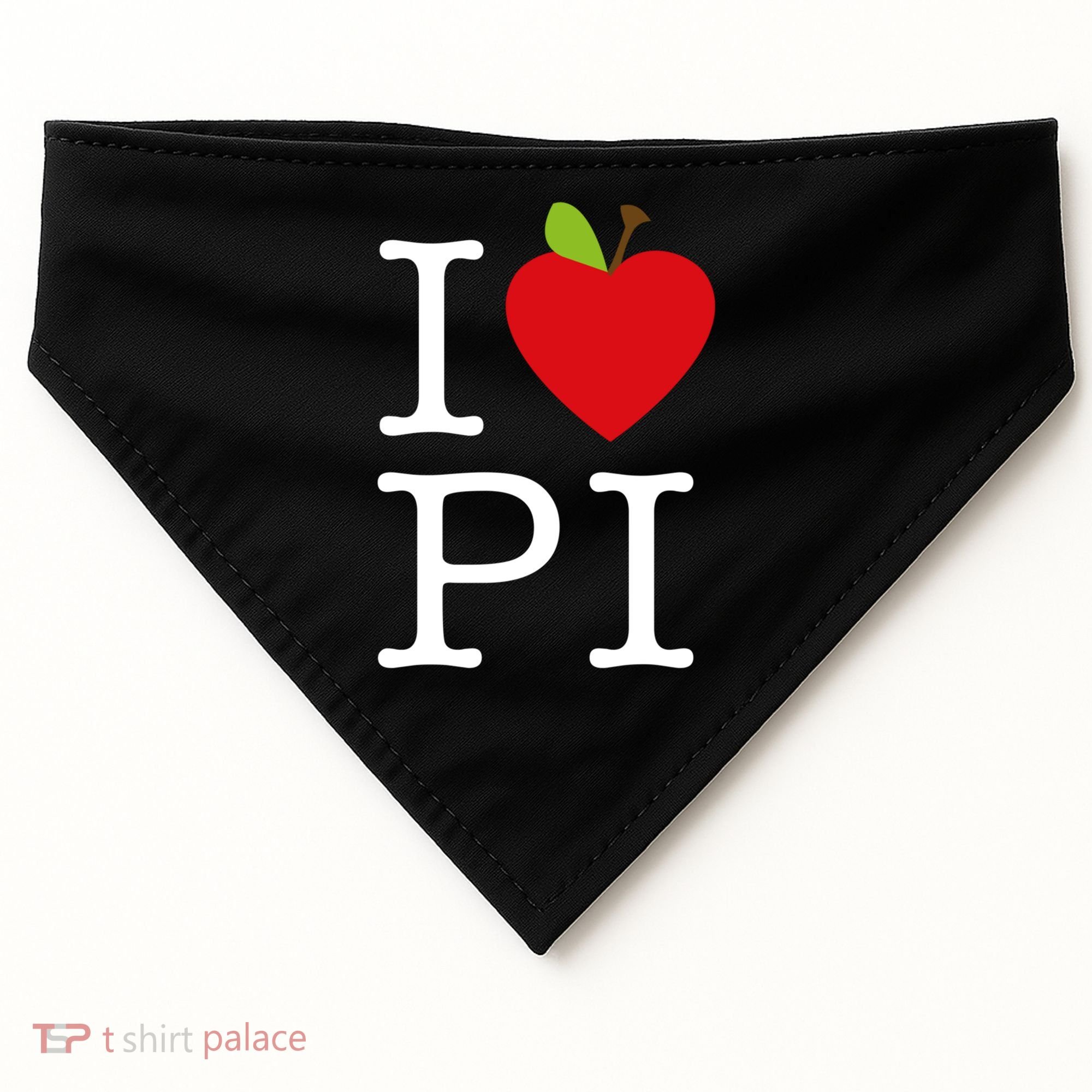 I Love Apple Pi Pie I Funny Math Geeks Gift USA-Made Doggie Bandana