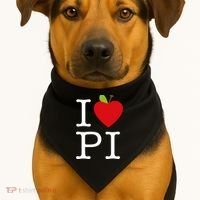 I Love Apple Pi Pie I Funny Math Geeks Gift USA-Made Doggie Bandana thumb 1