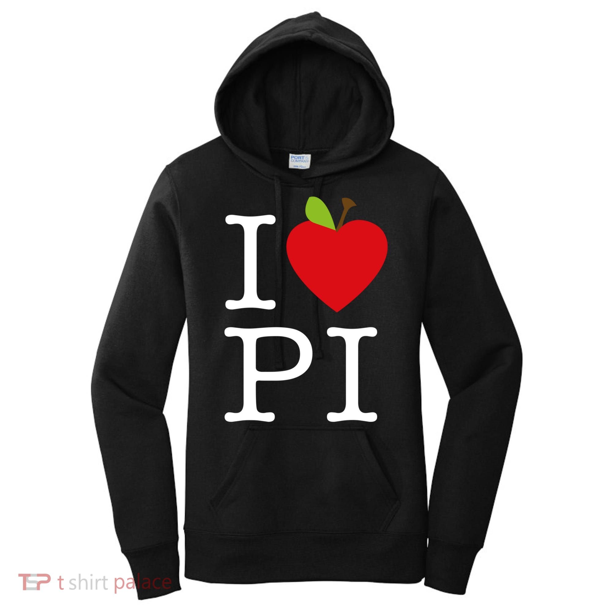 I Love Apple Pi Pie I Funny Math Geeks Gift Women's Hoodie