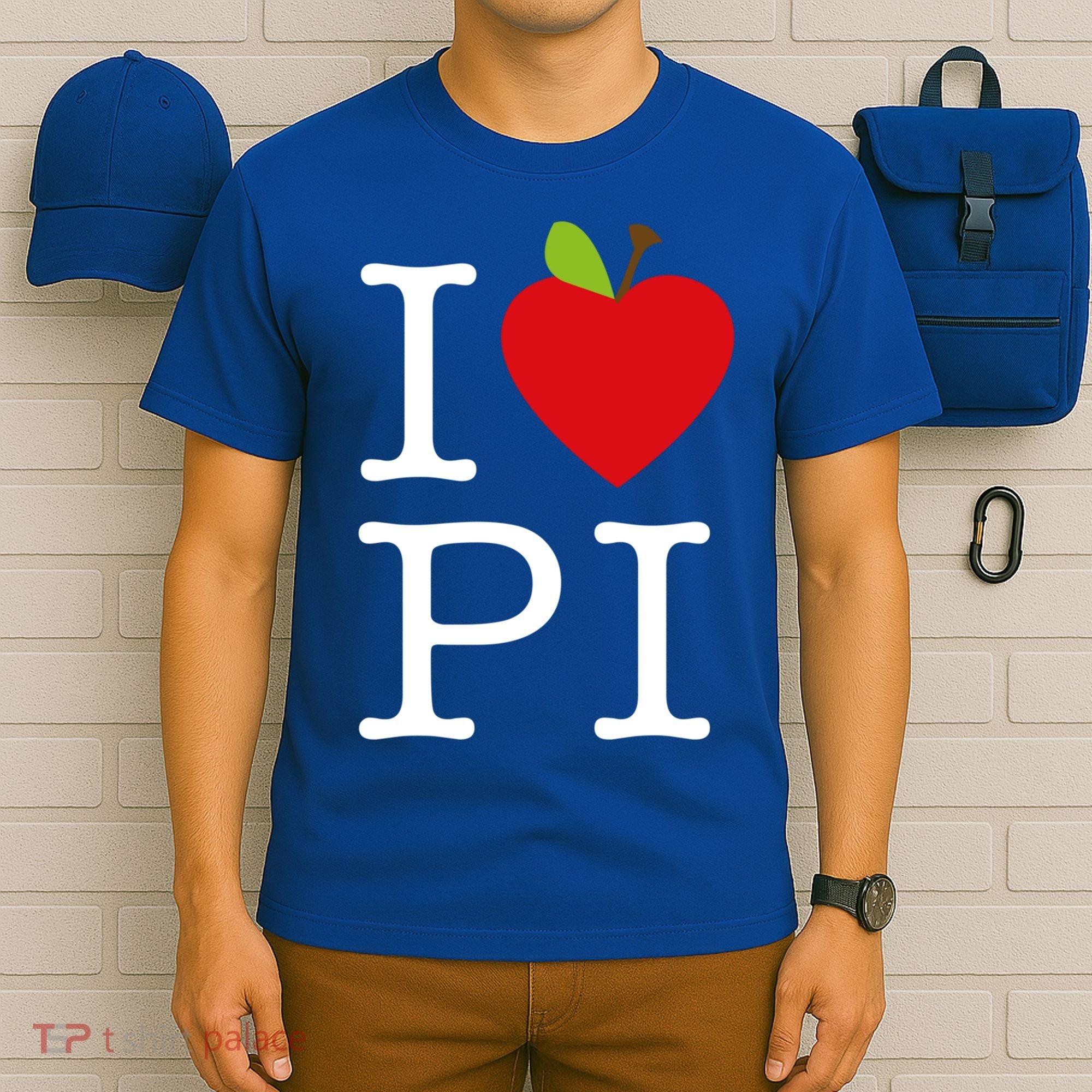 I Love Apple Pi Pie I Funny Math Geeks Gift T-Shirt