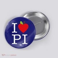 I Love Apple Pi Pie I Funny Math Geeks Gift Button thumb 0