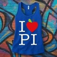 I Love Apple Pi Pie I Funny Math Geeks Gift Women's Tank Top thumb 3