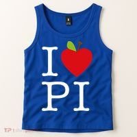 I Love Apple Pi Pie I Funny Math Geeks Gift Tank Top thumb 2