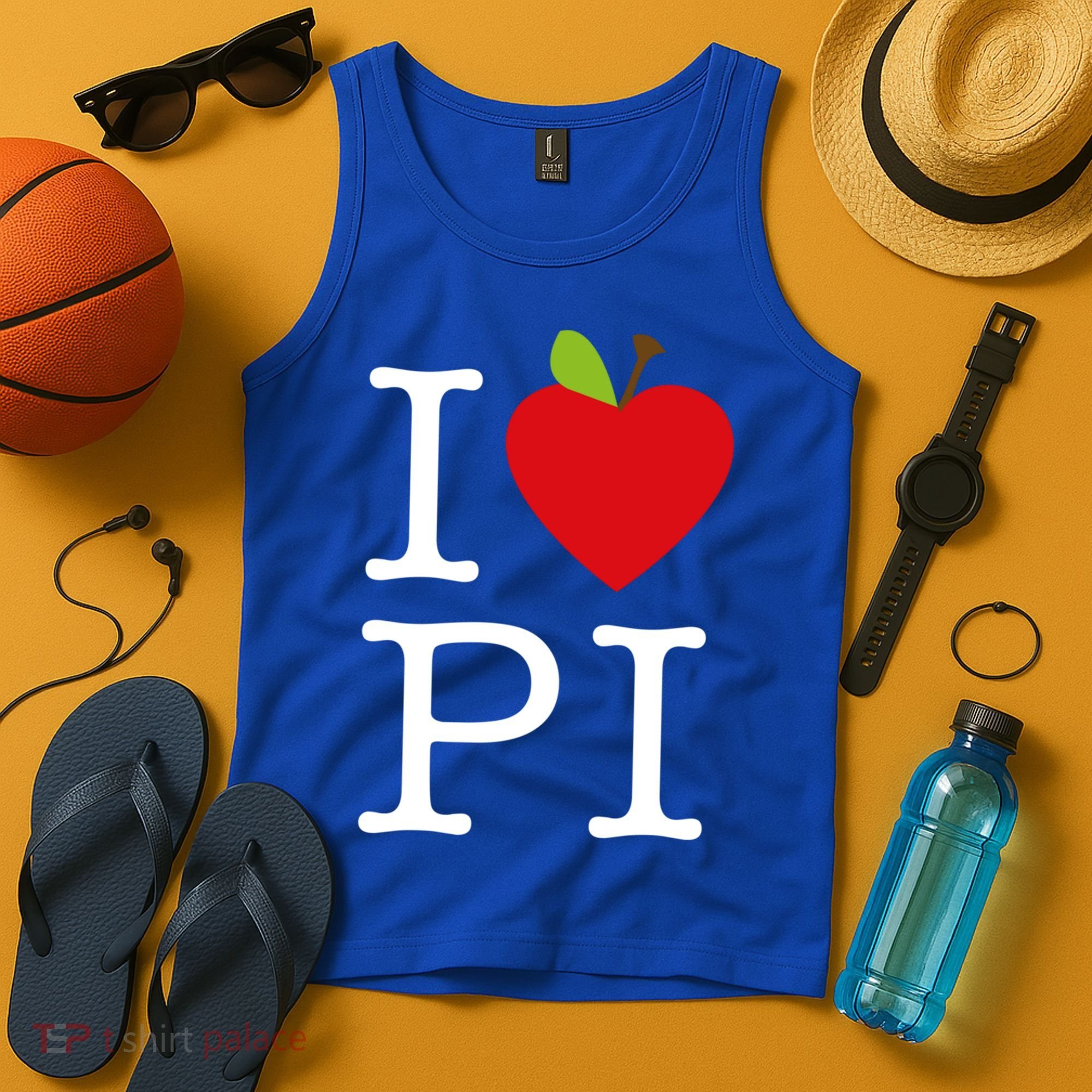 I Love Apple Pi Pie I Funny Math Geeks Gift Tank Top