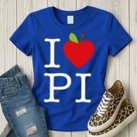 I Love Apple Pi Pie I Funny Math Geeks Gift Women's T-Shirt thumb 3