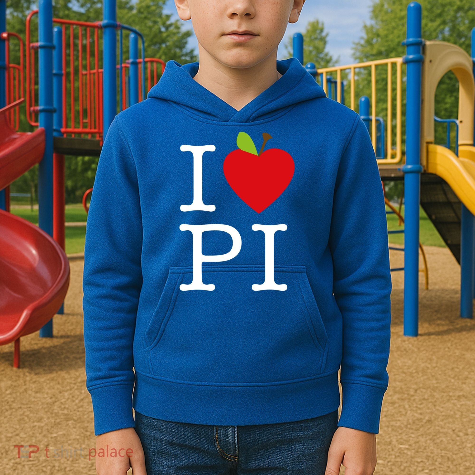 I Love Apple Pi Pie I Funny Math Geeks Gift Kids Hoodie