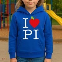 I Love Apple Pi Pie I Funny Math Geeks Gift Kids Hoodie thumb 3