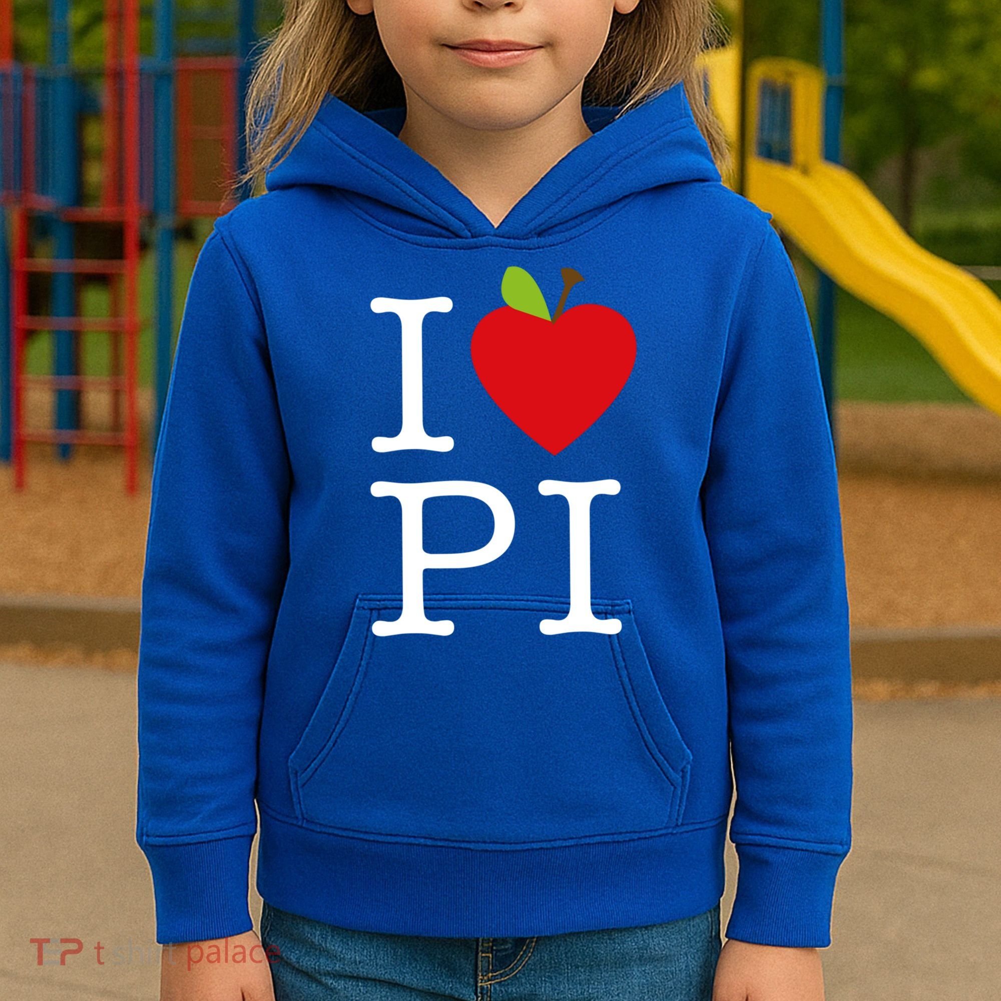 I Love Apple Pi Pie I Funny Math Geeks Gift Kids Hoodie