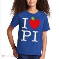I Love Apple Pi Pie I Funny Math Geeks Gift Kids T-Shirt thumb 2