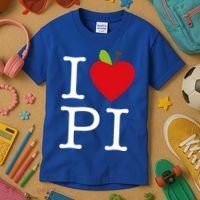 I Love Apple Pi Pie I Funny Math Geeks Gift Kids T-Shirt thumb 3