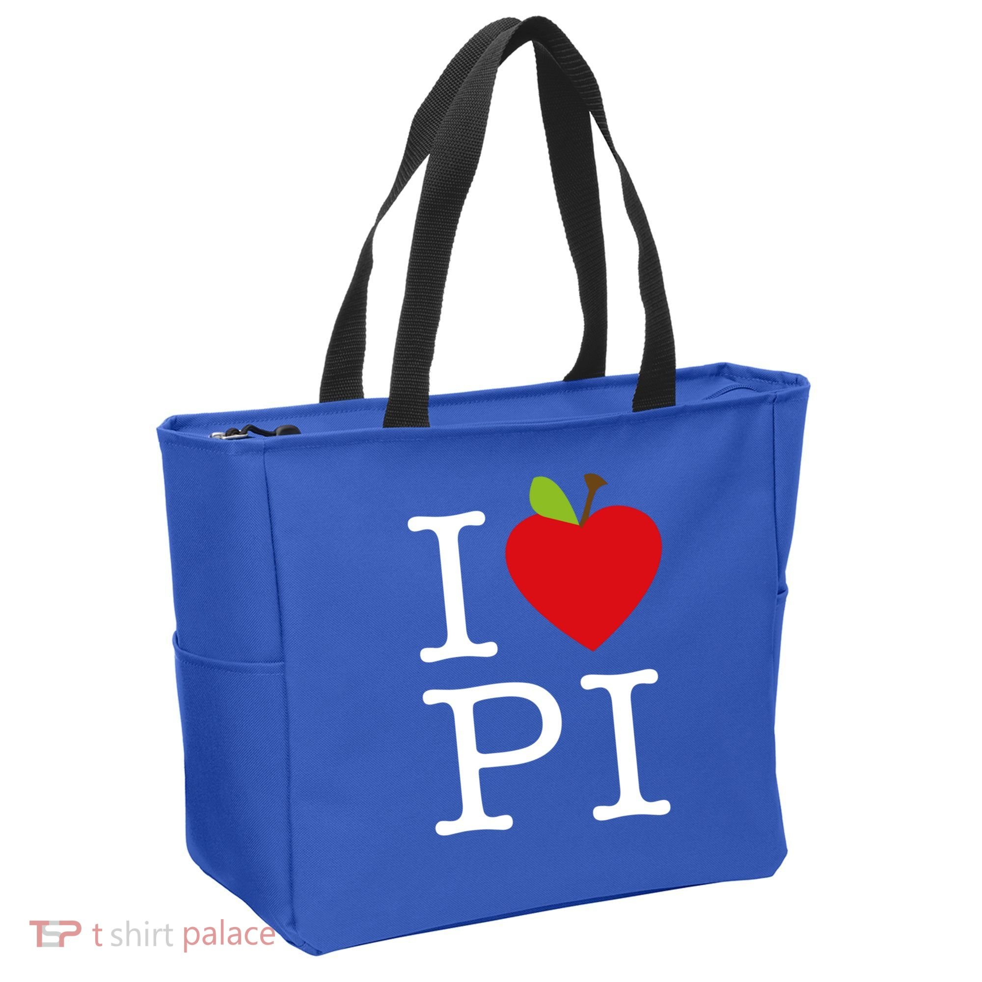 I Love Apple Pi Pie I Funny Math Geeks Gift Tote Bag