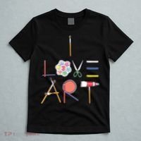 I Love Art Cute Fun Painting Drawing Sketch Artist Painter T-Shirt thumb 5