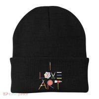 I Love Art Cute Fun Painting Drawing Sketch Artist Painter Beanie thumb 0