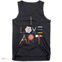 I Love Art Cute Fun Painting Drawing Sketch Artist Painter Tank Top thumb 0