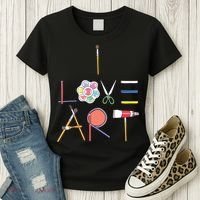 I Love Art Cute Fun Painting Drawing Sketch Artist Painter Women's T-Shirt thumb 3