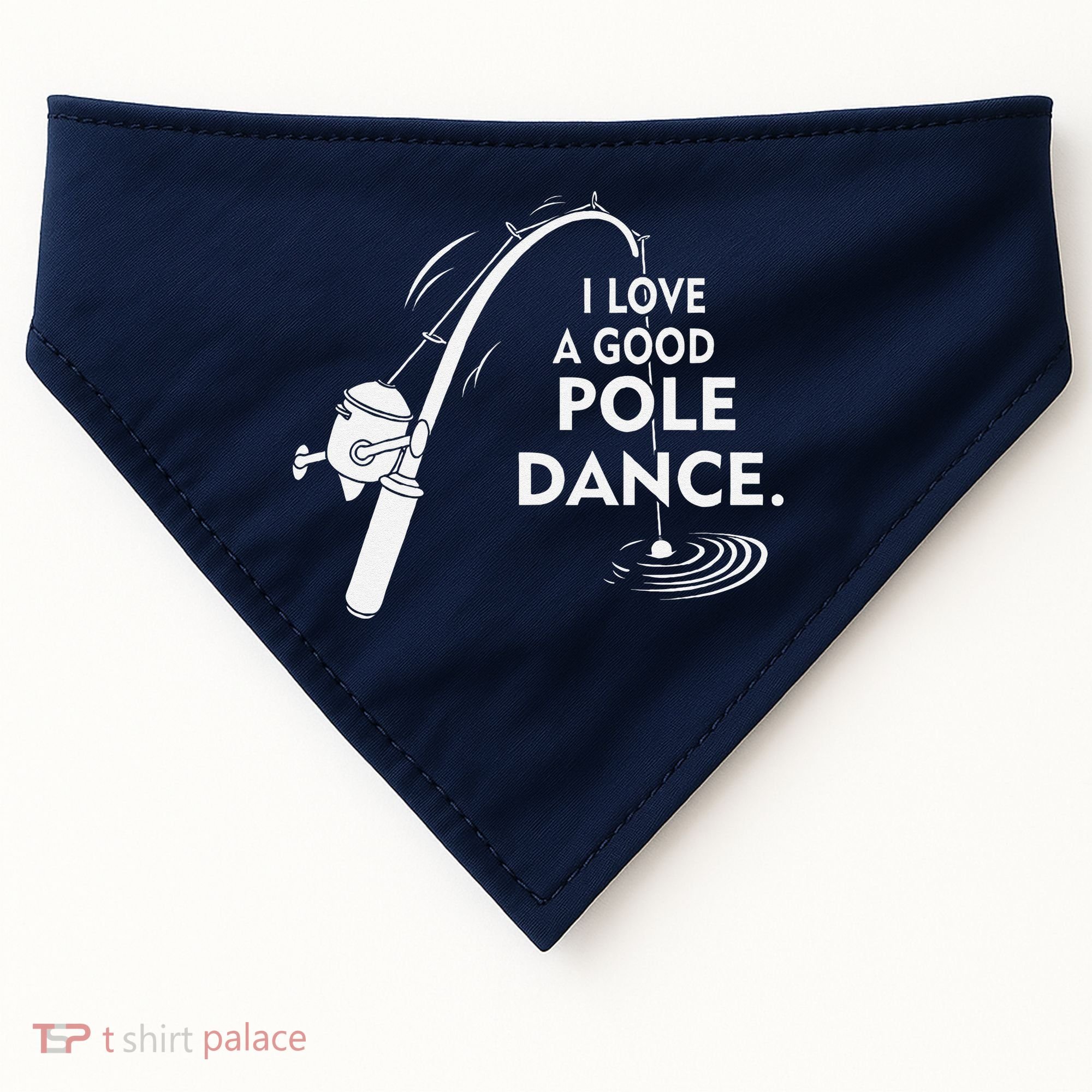 I Love A Good Pole Dance Fishing USA-Made Doggie Bandana