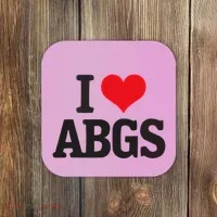 I Love Abgs Coaster thumb 0