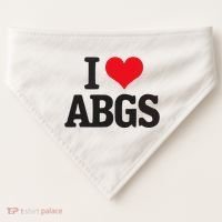 I Love Abgs USA-Made Doggie Bandana thumb 0