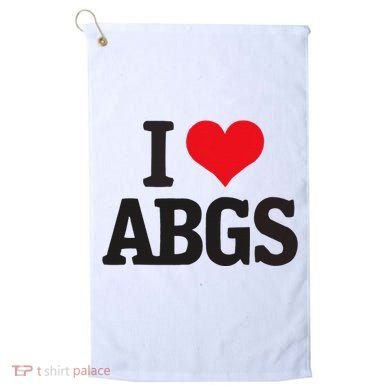 I Love Abgs Golf Towel