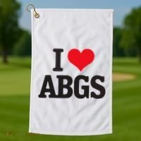 I Love Abgs Golf Towel thumb 1