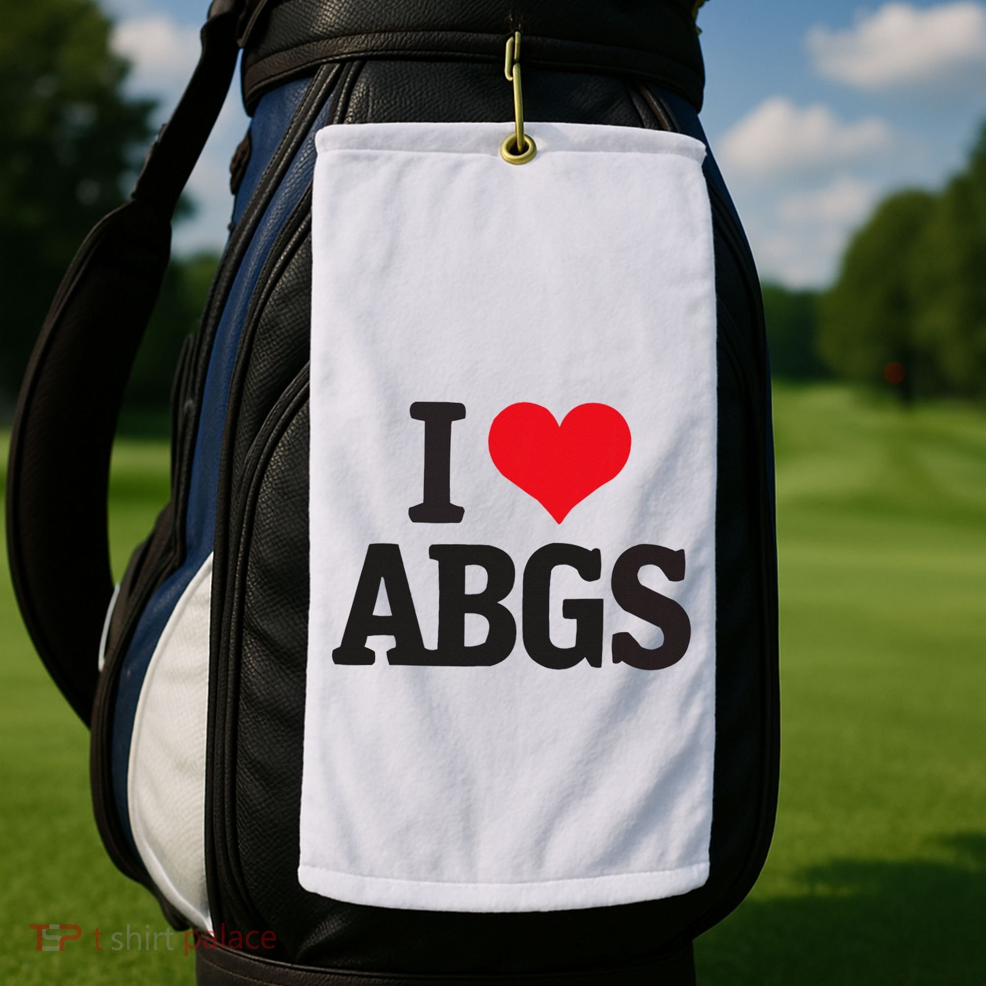 I Love Abgs Golf Towel