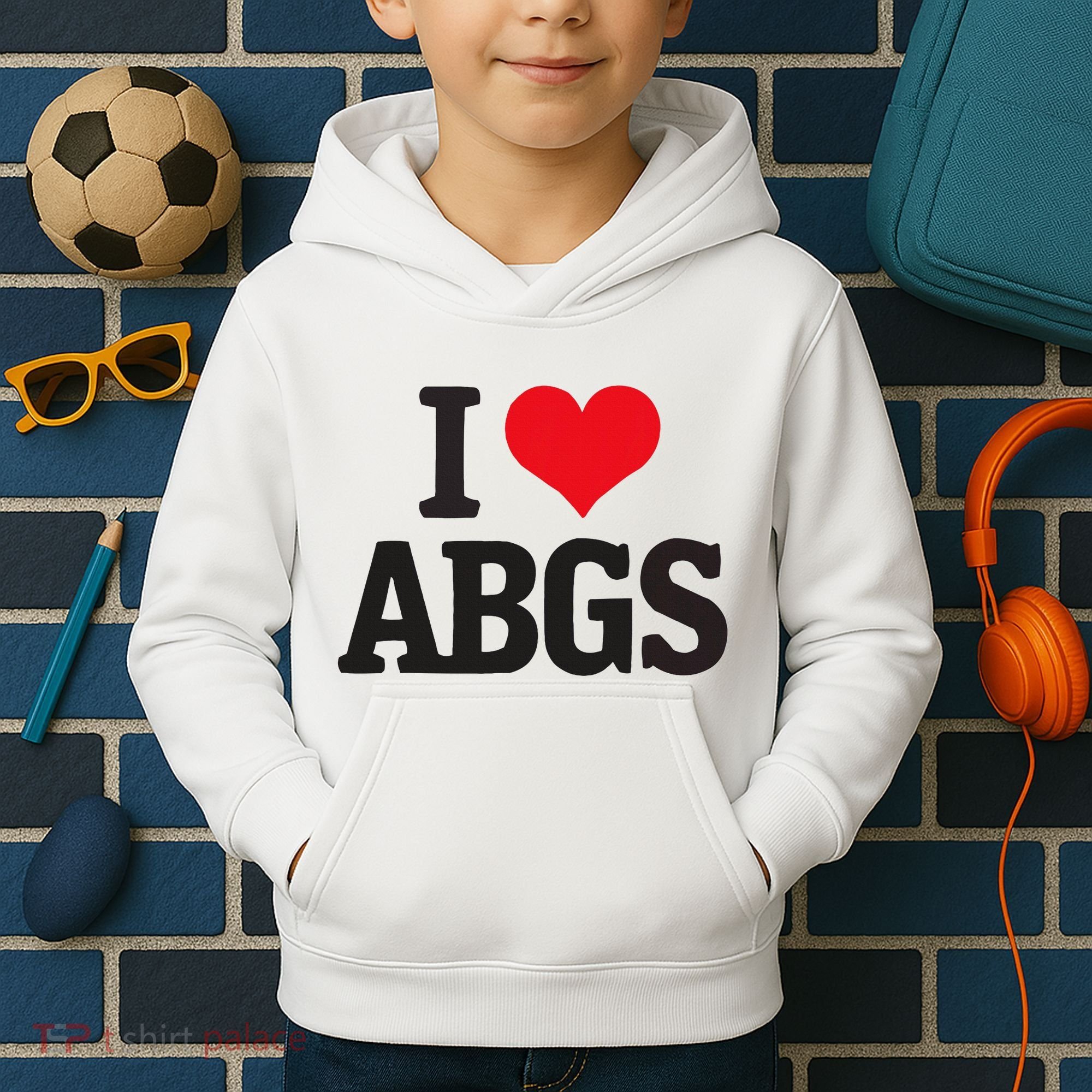 I Love Abgs Kids Hoodie