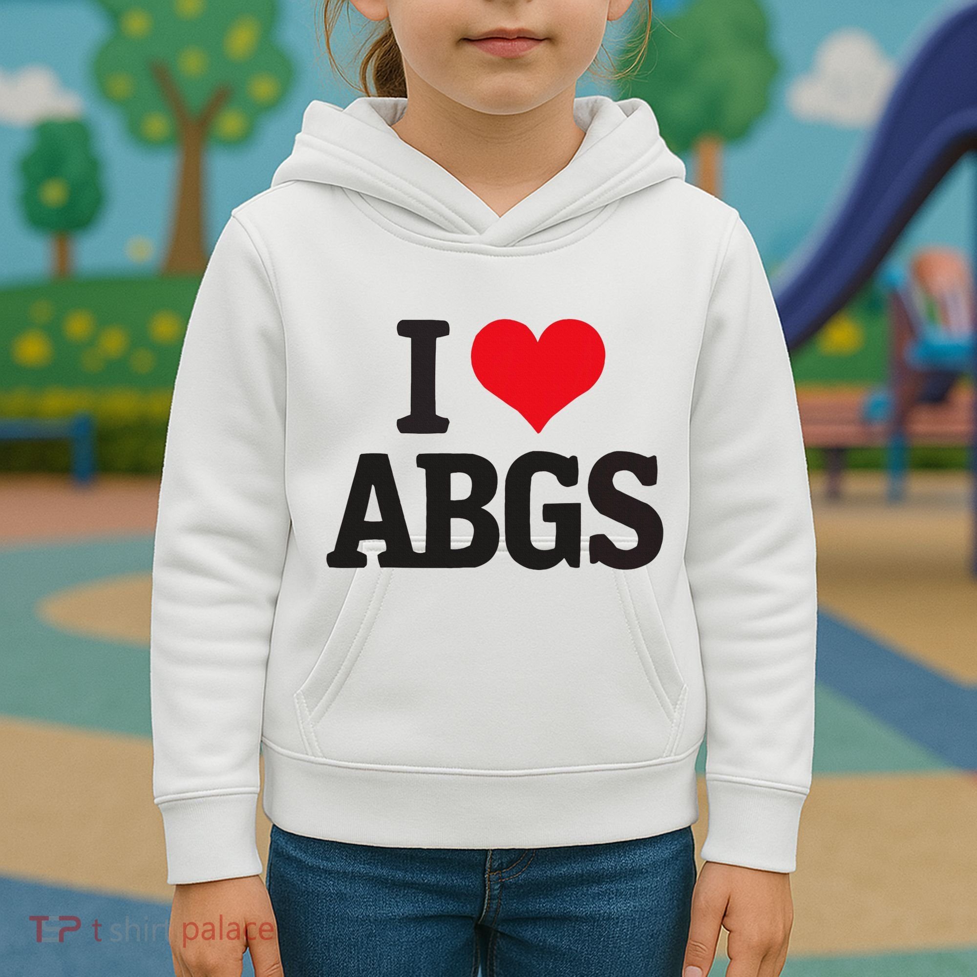 I Love Abgs Kids Hoodie