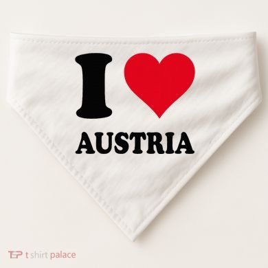 I Love Austria USA-Made Doggie Bandana