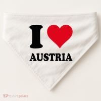 I Love Austria USA-Made Doggie Bandana thumb 0