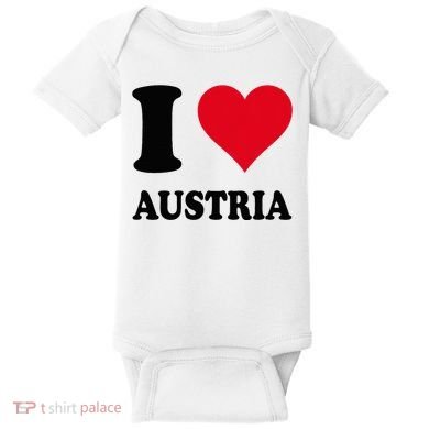 I Love Austria Baby Bodysuit