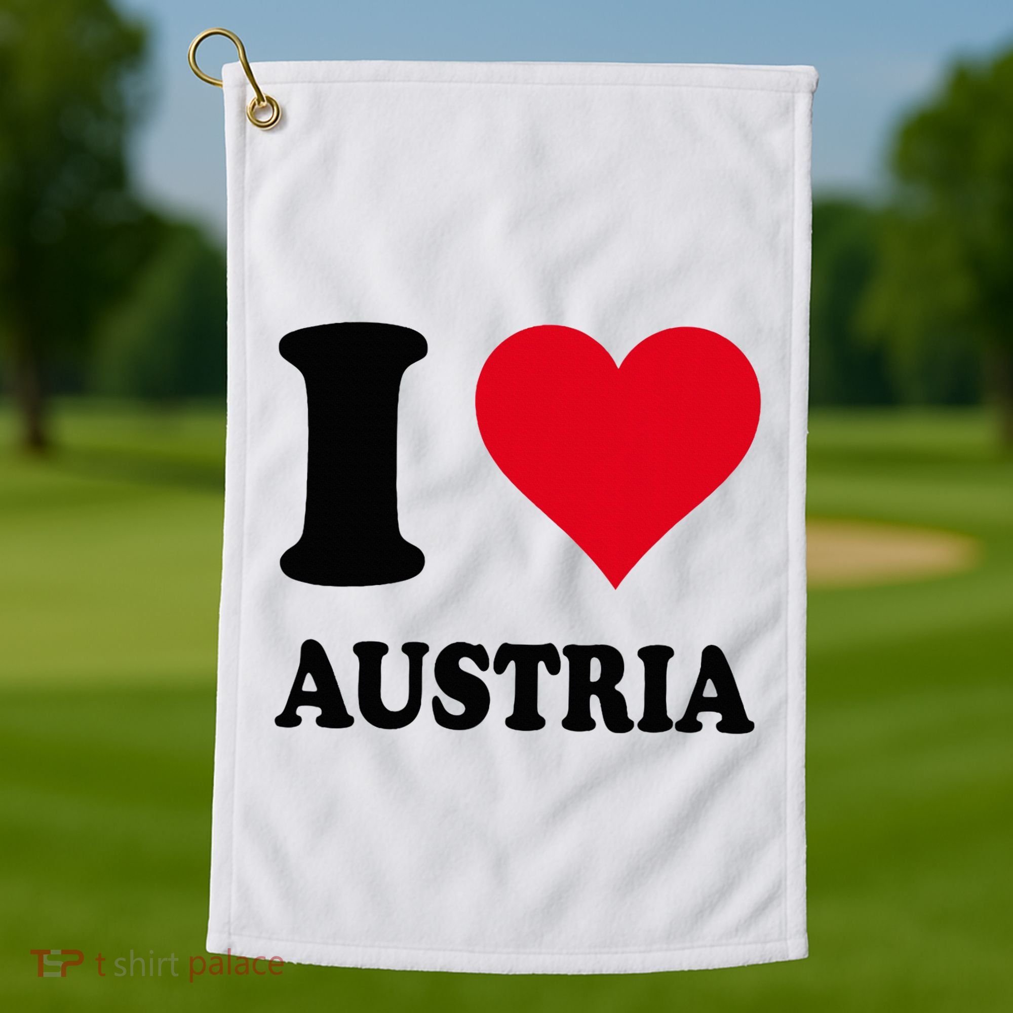 I Love Austria Golf Towel