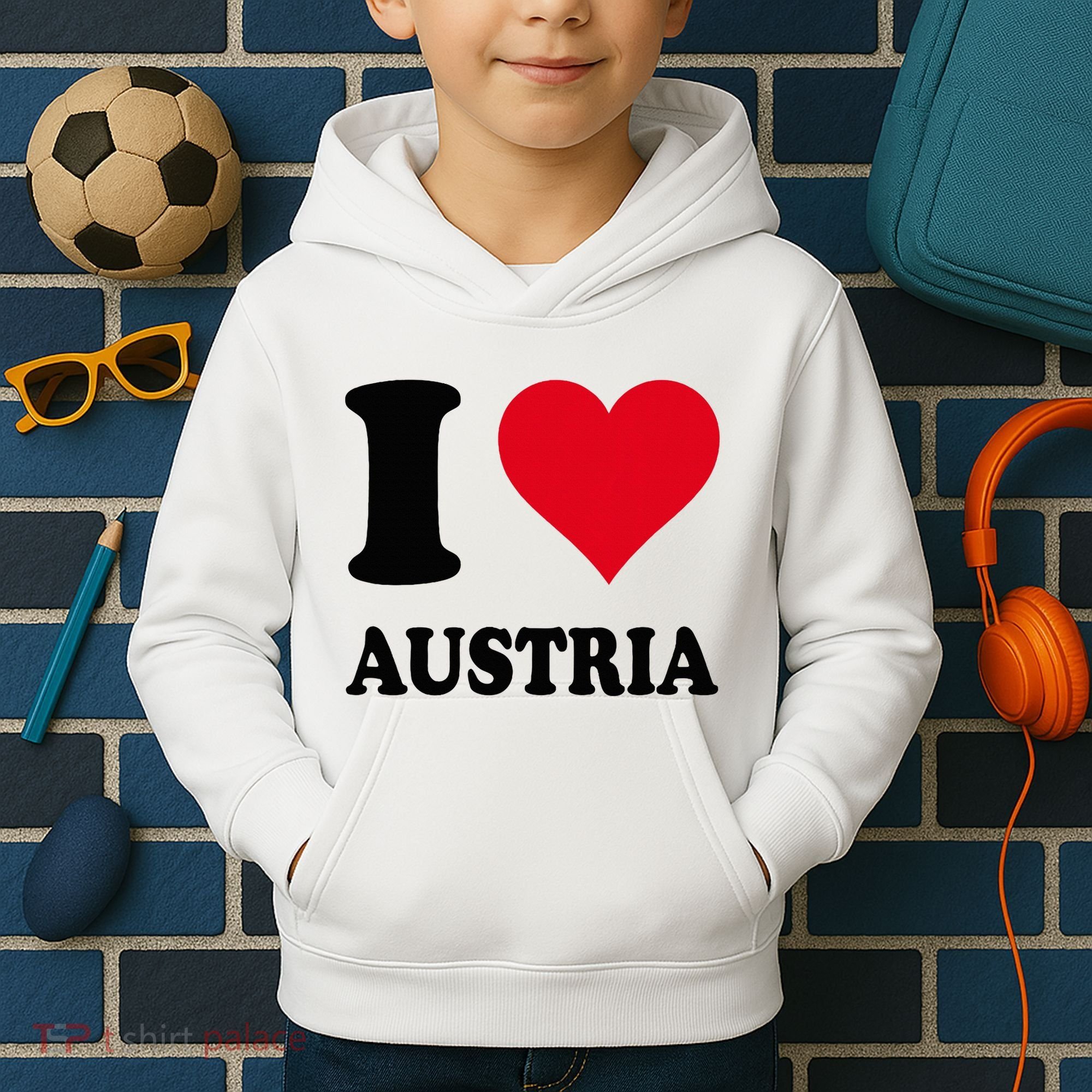 I Love Austria Kids Hoodie