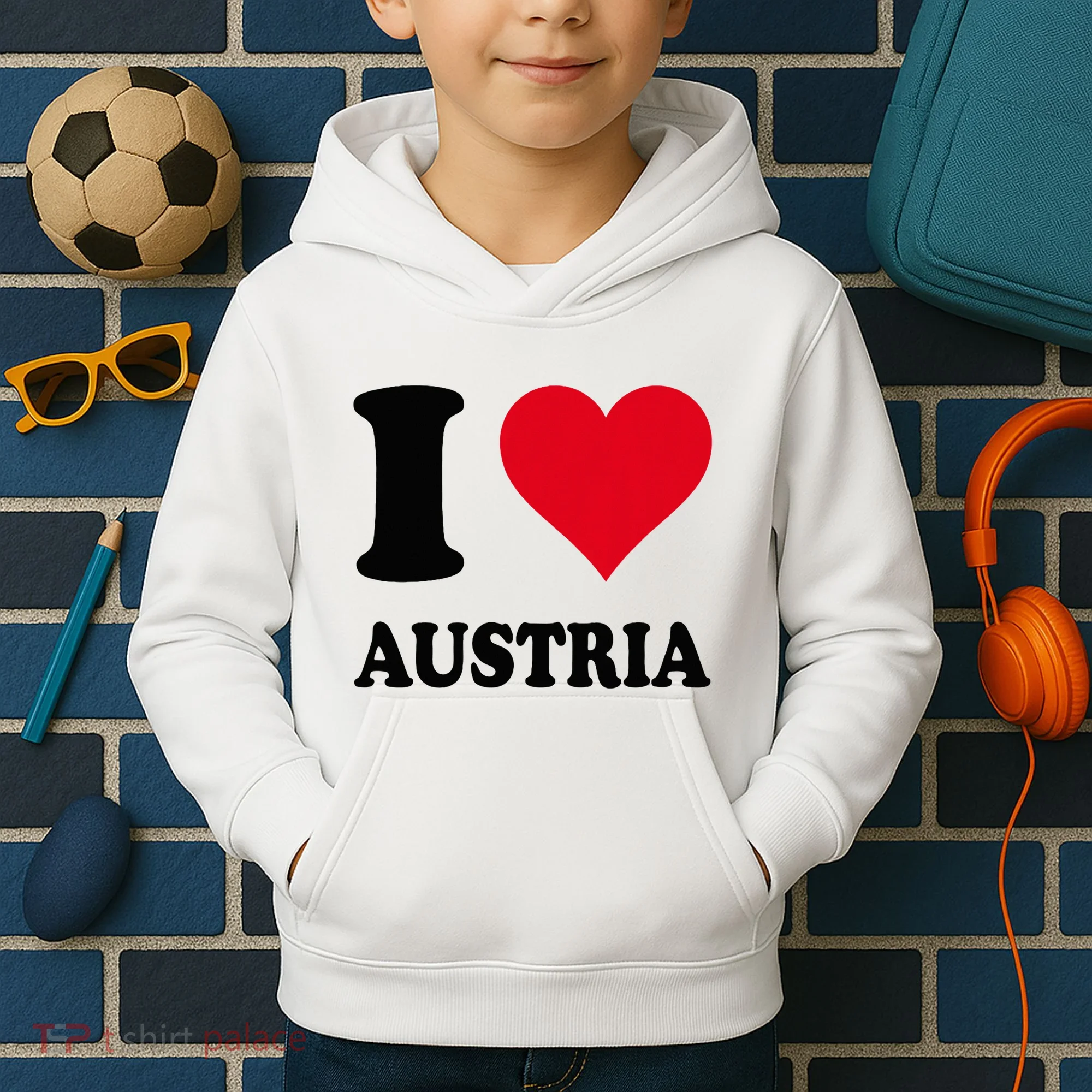 I Love Austria Kids Hoodie