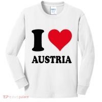 I Love Austria Kids Long Sleeve Shirt thumb 0