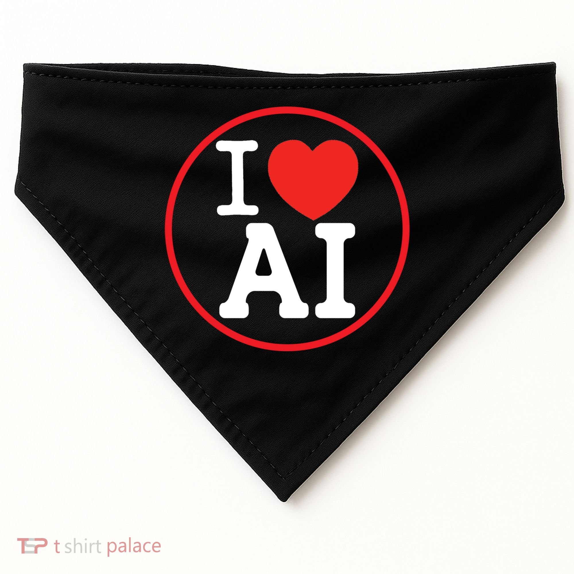 I Love Ai Artificial Intelligence Is Amazing! Cool Gift USA-Made Doggie Bandana