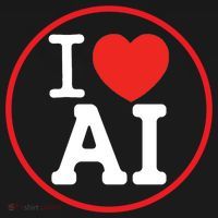 I Love Ai Artificial Intelligence Is Amazing! Cool Gift USA-Made Doggie Bandana thumb 2