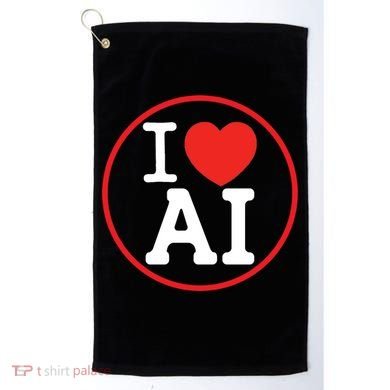I Love Ai Artificial Intelligence Is Amazing! Cool Gift Golf Towel