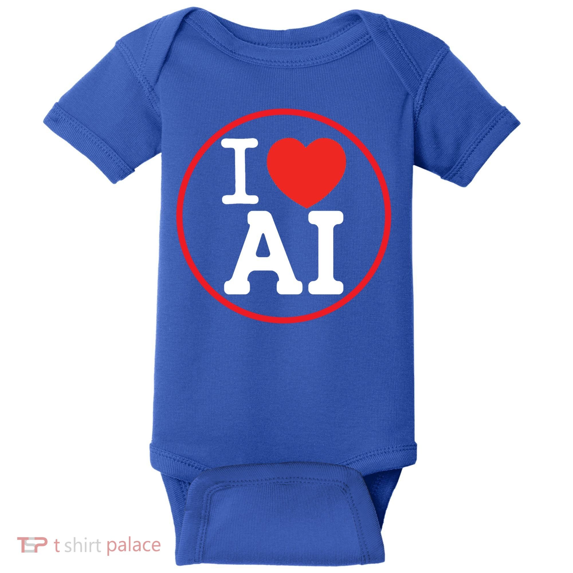 I Love Ai Artificial Intelligence Is Amazing! Cool Gift Baby Bodysuit