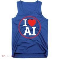 I Love Ai Artificial Intelligence Is Amazing! Cool Gift Tank Top thumb 0