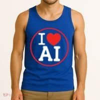 I Love Ai Artificial Intelligence Is Amazing! Cool Gift Tank Top thumb 3